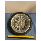 Battery operated tire clock