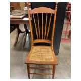 Wood cha w/cane seat