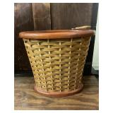 Wood & wicker basket 12" Tall