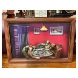3D Art piece of Dogs Playing Poker 19" x 13"