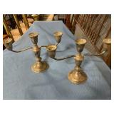 Pair of Sterling silver candelabras