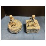 Porcelain Trinket glass boxes