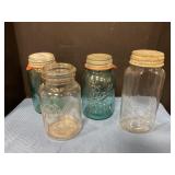 Vintage mason jars with zinc lids