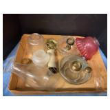 Flat of misc parts for Hurricane lamps