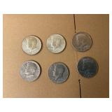Kennedy Half Dollars assorted dates