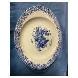 English Blue Willow Oval Meat Platter
