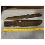 Hunting knife with sheath