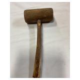 Vintage Wood mallet with damaged handle
