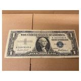 Silver Certificate Blue seal $1 Bill 1957