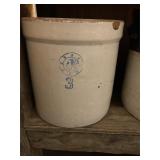 Stoneware Crock #3 Chip on Rim NO SHIP