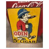 Odin 5 cent Cigar metal 27" x 19"