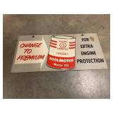 Koolmotoor porcelain double sided sign 20" x 10"