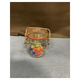 Mini Mason jar with marbles