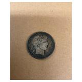 Silver Barber Half Dollar 1912