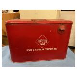 Vintage Defoe Metal ice chest cooler