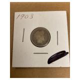 Silver Barber Dime 1903