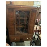 Vintage China Cabinet with drawer  NO SHIP