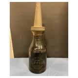 Vintage Huffman 1Qrt glass oil bottle NO SHIP