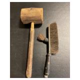 Wooden Mallet & Brush