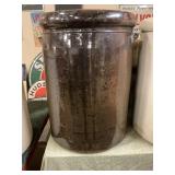 Brown Crock 17" tall NO SHIP