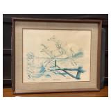 Gene Gray White Tail Deer framed print 27" x 22"