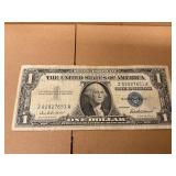 Silver Certificate Blue seal $1 Bill 1957