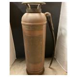 Vintage Red Star copper & brass fire extinguisher