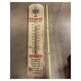 Vintage metal En-Ar-Co thermometer sign