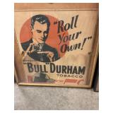 Bull Durham Tobacco Advertisement Sign 21"x19"