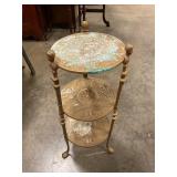 3 tier Metal plant stand,claw feet & 29" T NO SHIP