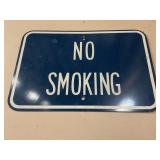 No Smoking Metal Sign 18"x12"