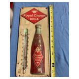 Vintage Royal Crown metal thermometer sign