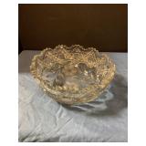 Crystal glass bowl 9"