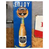 Mission Orange advertisement sign 9" x 25"