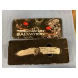 Terminator Salvation knife in display tin