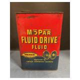 Mopar Fluid Drive Fluid gallon tin can