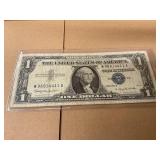 Silver Certificate Blue seal $1 Bill 1957