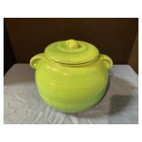 Stoneware  pot w/ lid