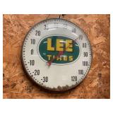 Vintage Lee tires thermometer 12" round f/1959