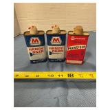 Vintage metal Small oil containers