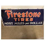 Firestone Tires Porcelain sign 48"x20"