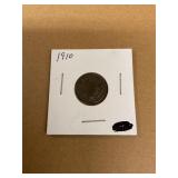 Silver Barber Dime 1910