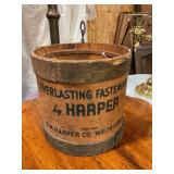 H.M. Harper co. Wooden bucket
