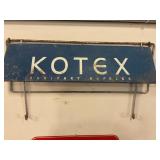 Vintage Kotex sanitary napkins dispenser sign 17"