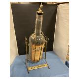 Vintage Old Forester 1Gal.glass bottle /pour stand
