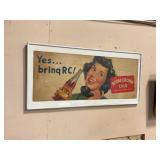 Vintage framed Royal Crown  advertisement 30" x 13