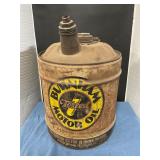 Burnham 5gallon motor oil can