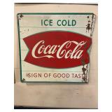 Coca-Cola metal sign 21"x20"