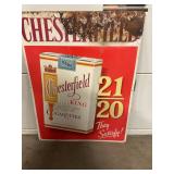 Chesterfield cigarettes metal sign 24"x18"