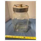 Glass sunbeam  container with lid